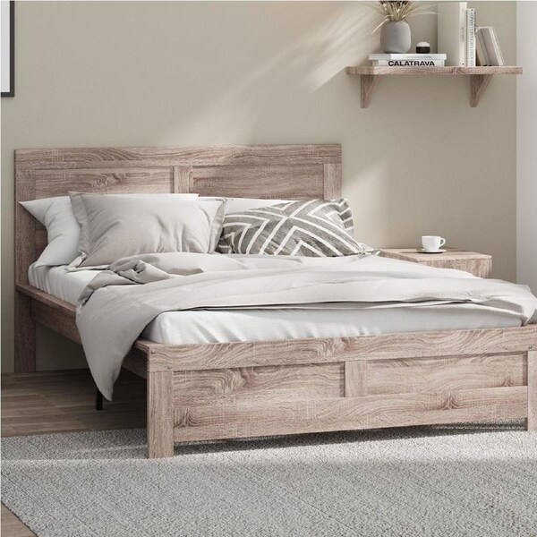Oikiture Bed Frame Queen Size Wooden Frame NEO