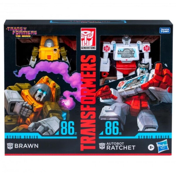 Transformers Studio Series Deluxe: The Transformers: The Movie Brawn and Autobot Ratchet Action Figures