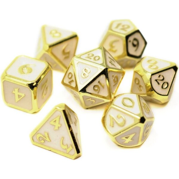 7pc Die Hard Dice Diecast Metal Celestial Relic Role Playing Game Dice Set