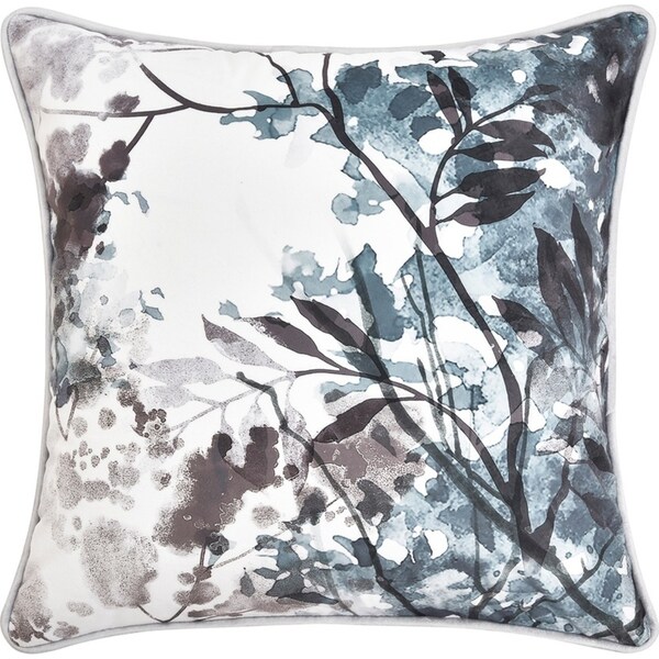 Bianca Sherbrooke Square White Velvet Decorative Nature Inspire Cushion 43cm