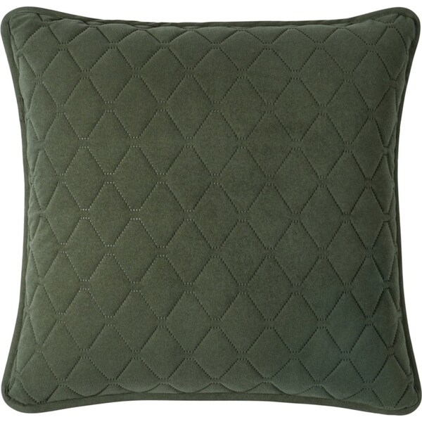 Bianca Lester Square Olive Polyester Velvet Decorative Design Cushion 43cm