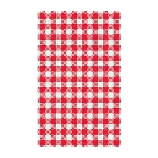 Moda 310x190mm Gingham Red Greaseproof Paper Pack of 200