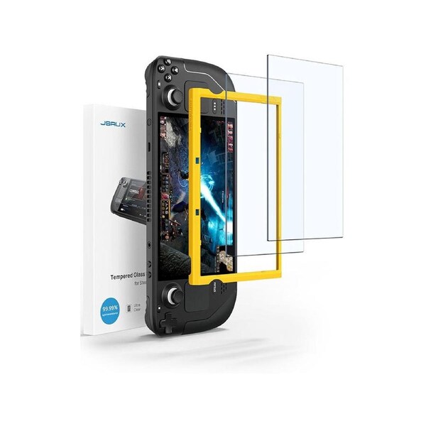 JSAUX 2-Pack Anti-Glare Screen Protector for Steam Deck with Guiding Frame - GP0110