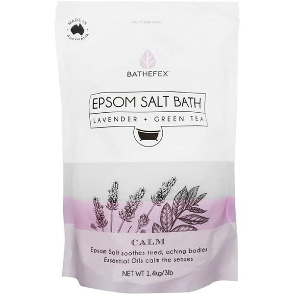 Bathefex Lavender and Green Tea Epsom Salt Bath, 1.4kg