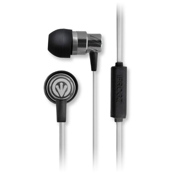 iFrogz Transport EarBuds for iPhone Android+In-Line Mic+Big Bass EP-TP-MIC-SLV