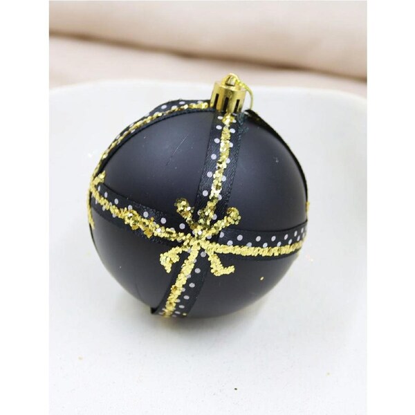 Black Cross 80mmn Baubles 24 pack