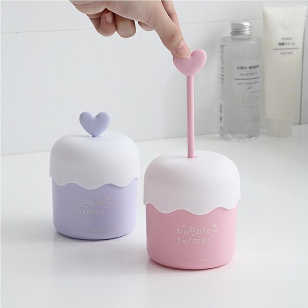 2 Pack Portable Bubble Former Travel Manual Frother Facial Cleanser Foamer