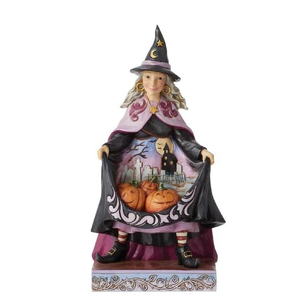 Jim Shore Heartwood Creek Halloween - Witch with Pumpkins Skirt