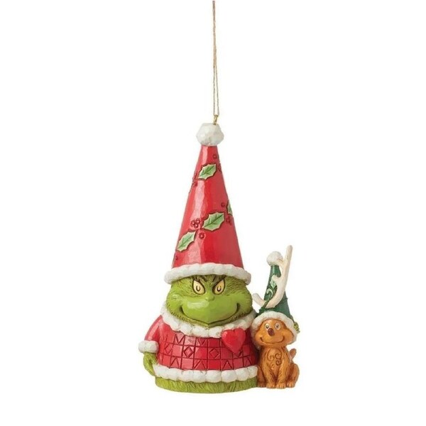 Dr Seuss The Grinch by Jim Shore - Grinch Gnome with Max Hanging Ornament