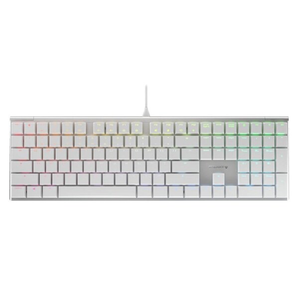 CHERRY MX 10.0 RGB Gaming Keyboard MX Low Profile Red Switch Silver/White Version