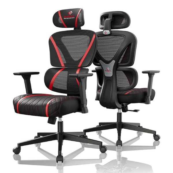 Eureka GC06 NORN Series Ergonomic Chair Black/Red