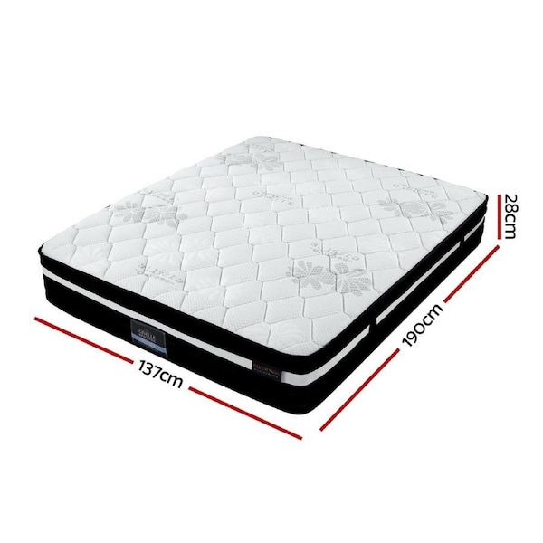 1 Mattress 28cm Giselle Bedding Pocket Spring Double