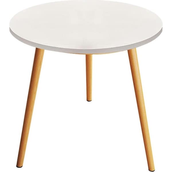 SOGA 60x72cm White Small Side Coffee Table Living Room Balcony Home Décor Style