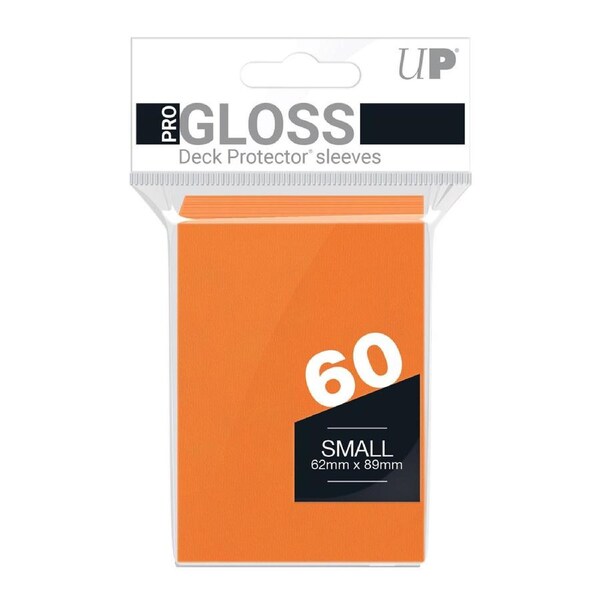 Ultra Pro: PRO-Gloss 60ct Small Deck Protector sleeves: Orange
