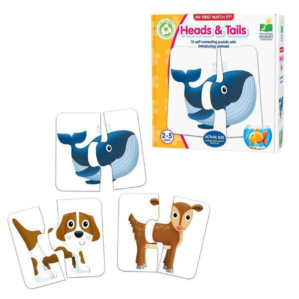 Learning Journey My First Match It Head & Tails Educational Puzzle Toy 2-5y