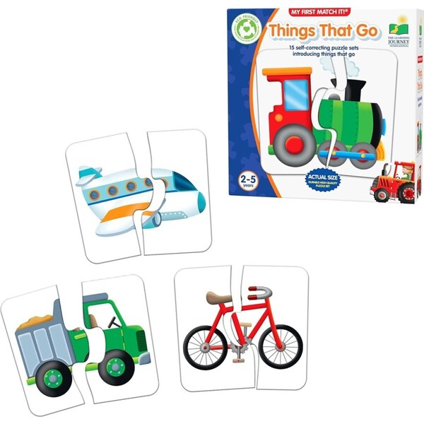 Learning Journey My First Match It Things That Go Children Puzzle Toy 2-5y