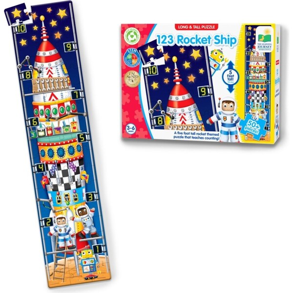 Learning Journey Long & Tall Puzzles 123 Rocketship Kids Educational Toy 3-6y