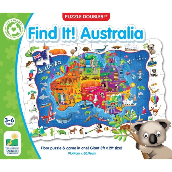 Learning Journey Puzzle Double Find It! Australia Kids Educational Toy 0m+