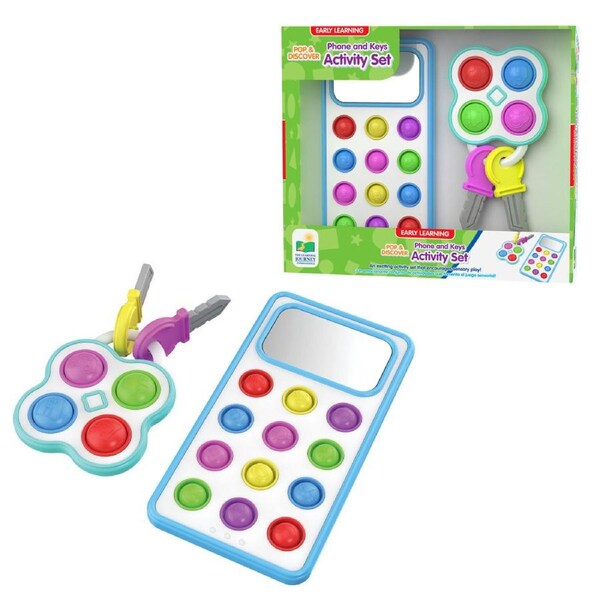 Learning Journey Pop and Discover Phone & Keys Activity Set Kids Fun Toy 1-3y