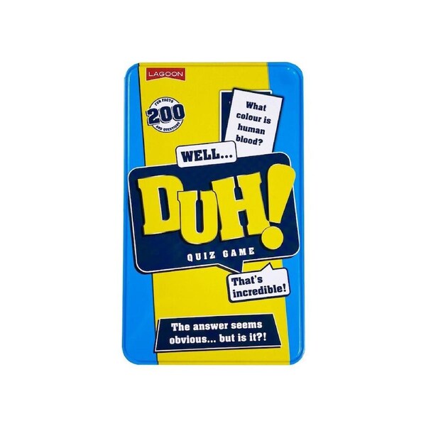 Lagoon Well…Duh Tin Kids/Children Fun Strategy Educational Play Quiz Game 8+