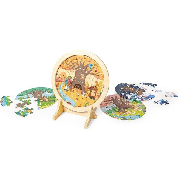 Hape 4 Seasons Layer Puzzle Learning Educational Kids Creative Play Toy 3Y+