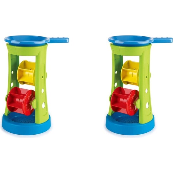 2x Hape Double Sand and Water Wheel Fun Kids/Children Interactive Play Toy 18M+