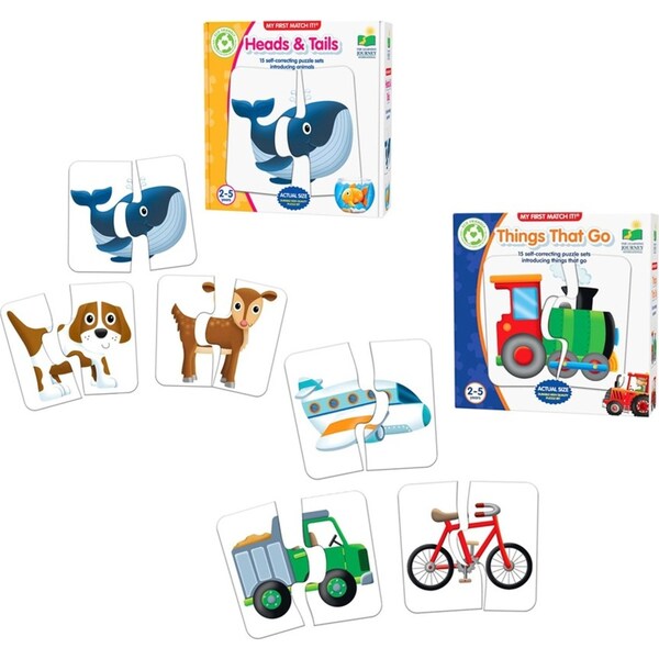 Learning Journey My First Match It Head & Tails/Things That Go Puzzle Toy 2-5y