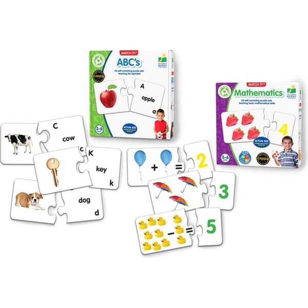 Learning Journey Match It! ABCs/Mathematics Kids/Child Fun Puzzle Toy 3-6y