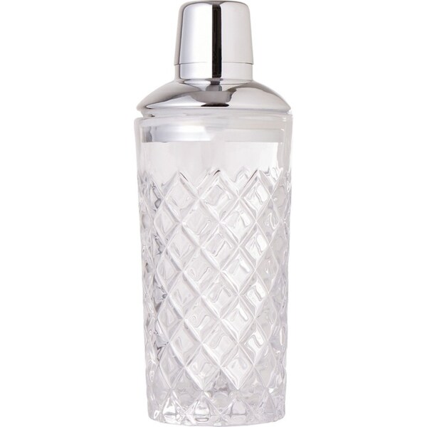 Davis & Waddell Fine Foods Raymond Cocktail Shaker Glass 20cm/400ml SLVR/Clear