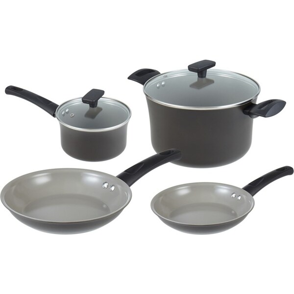 4pc Davis & Waddell Thornbury Professional Aluminium Cookware Set Brown/Beige