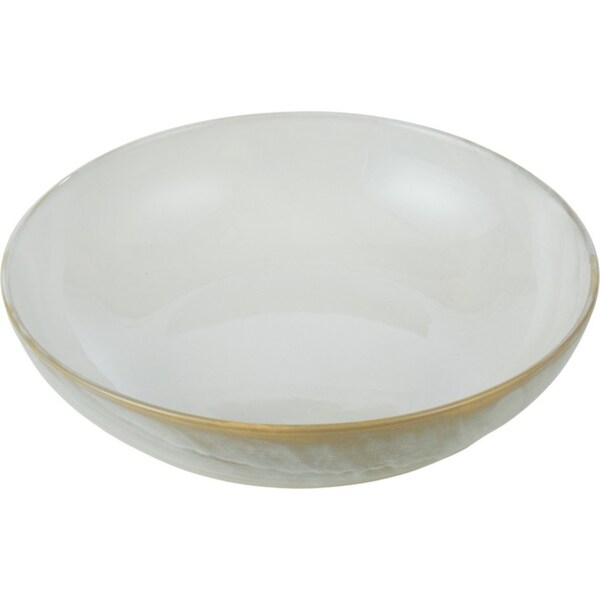 Davis & Waddell Stoneware Midnight Salad/Chips Round Serving Bowl 30x72cm White
