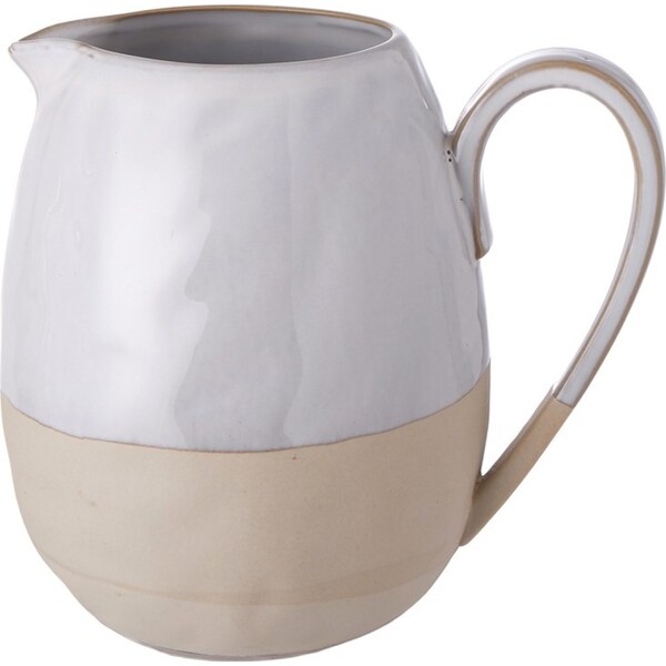 Davis & Waddell Stoneware Jug Water/Juice Pitcher w/ Handle 175cm/1300ml White