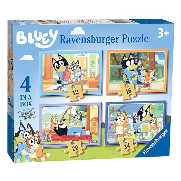 Ravensburger Bluey Lets Do This 4 In A Box Jigsaw Puzzles