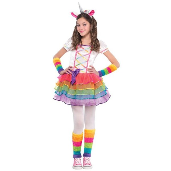 Rainbow Unicorn Child Costume Size 8-10 Years