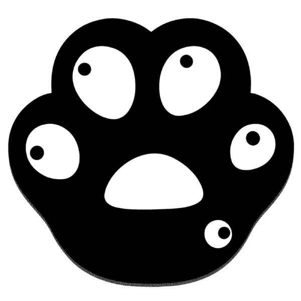 Playmax Paw Print Mouse Pad (Black)