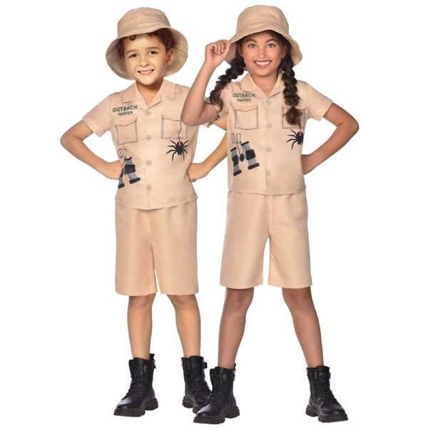 Outback Hunter Child Costume Size 8-10 Years