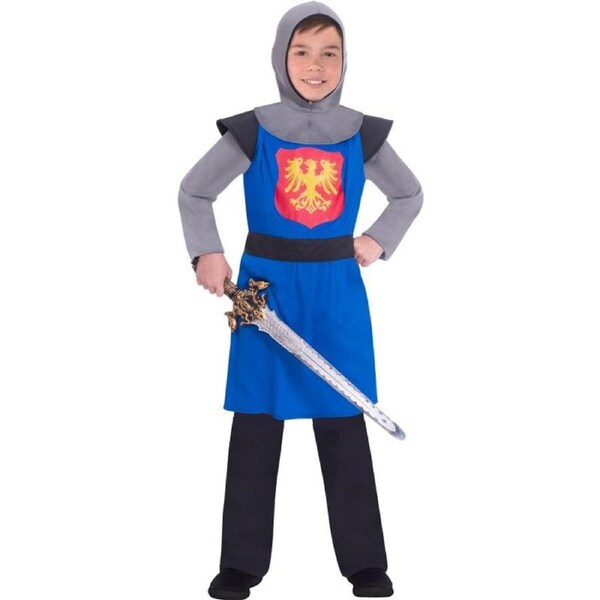 Medieval Knight Blue Child Costume Size 8-10 Years