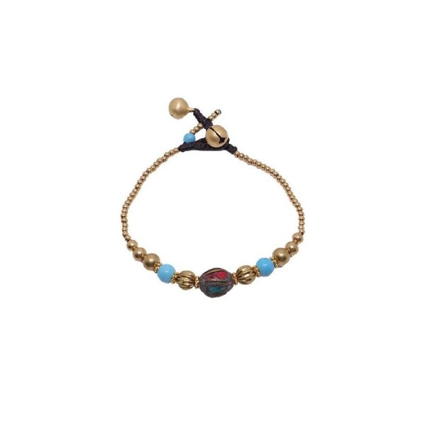 Ethnic Style Handmade Bracelet Color Stone Sky Bead Fashion Round Bead Bracelet