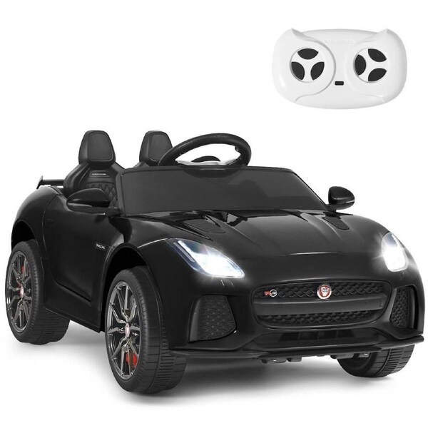 Babyjoy 12V Kids Ride On Car Licensed Jaguar F-Type SVR Battery Powered Car w/Remote Control Ride On Toys Black