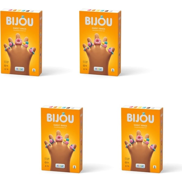 4x Hey Clay Bijou Sweet Rings Kids/Children Craft Jewelry Making Fun Play Toy 3+