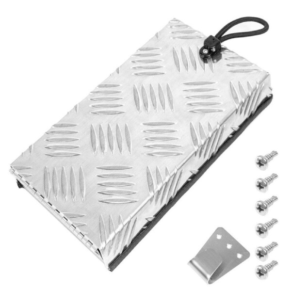 Truma Cowl Cover Silver Universal Aluminum Checker Plate External Flue Vent Spraying Console Replacement Part Fits Truma Water Heater 27x15x4cm