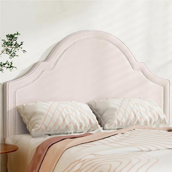 160cm Artiss Bed Head Headboard Queen Velvet IRIS Beige