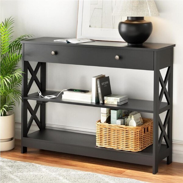 3-tier Artiss Console Table USB Outlets