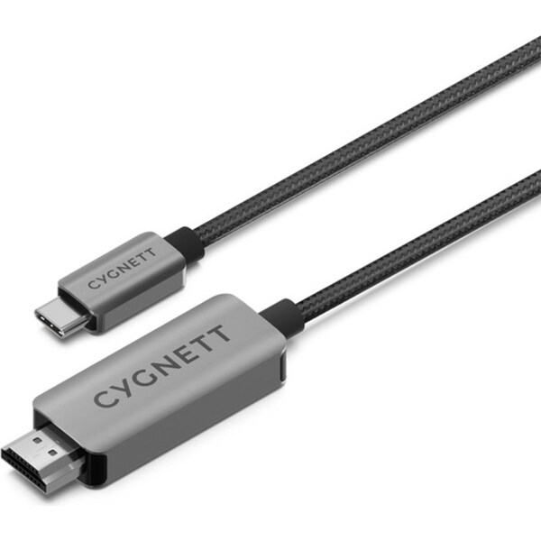 Cygnett Unite 8K Resolution USB-C to HDMI Braided Ultra HD Cable 2.5m Black