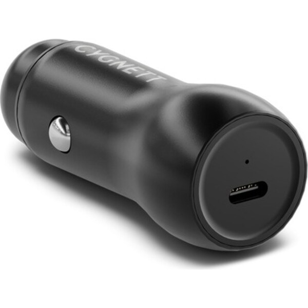 Cygnett CarPower 30W USB-C PD Car Apple & Android Phone Super Fast Charger Black