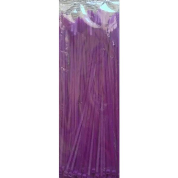 Colored Nylon Cable Ties 4.8x300mm PURPLE (set of 5 ) total 500pcs