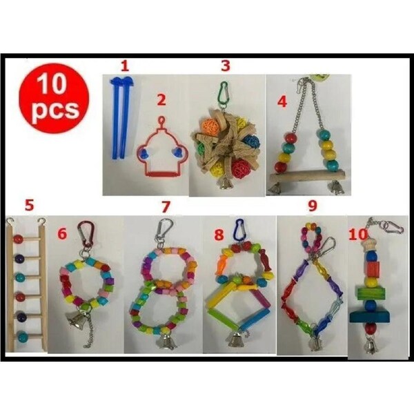 Parrot Hanging Swing Bird Toy 10X