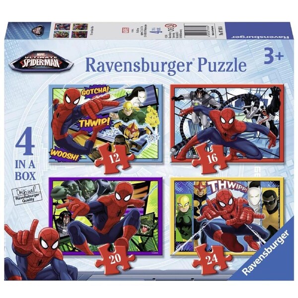 Ravensburger Ultimate Spider-Man 4 In A Box Jigsaw Puzzle
