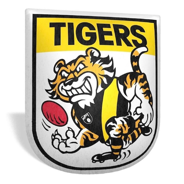 AFL Mascot Shaped Cushion - Richmond Tigers - 35cm x 40cm - Pillow