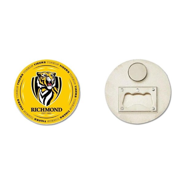 AFL Bottle Opener Magnet - Richmond Tigers - Aussie Rules